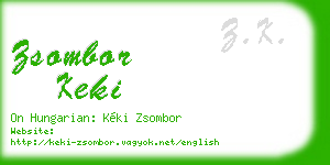 zsombor keki business card